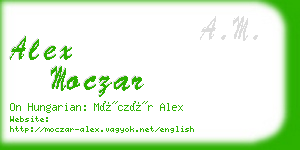 alex moczar business card